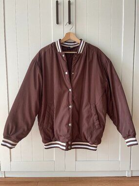Oversized Varsity Bomber Jacket